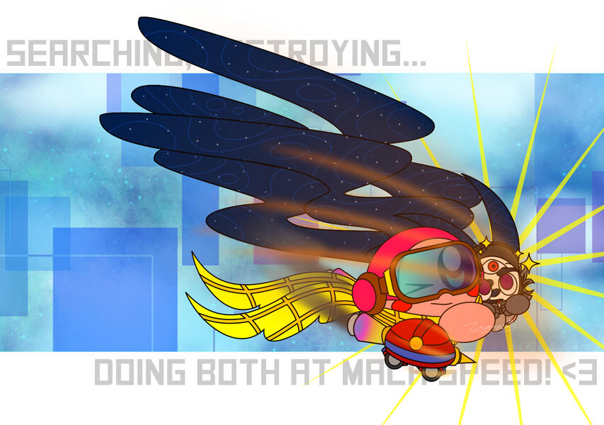 OC (on the right) by ZombieCicada on Tumblr